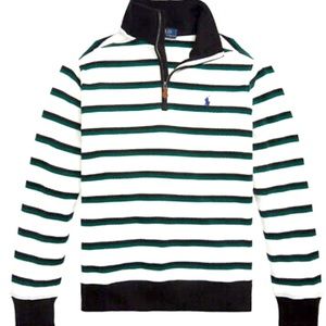 NWT Polo by Ralph Lauren Boy Stripe Zip Pullover